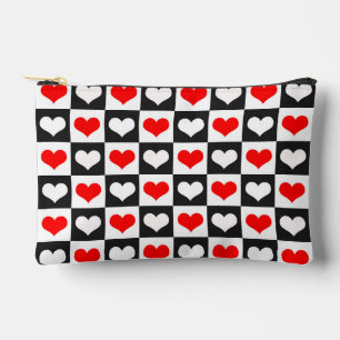 Pochette À Accessoires Design Motif de coeur d'amour géométrique