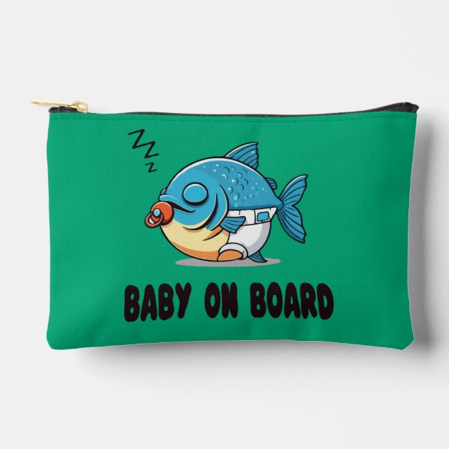 Pochette À Accessoires Dessin animé drôle de bébé poisson endormi - Bébé  (Recto)