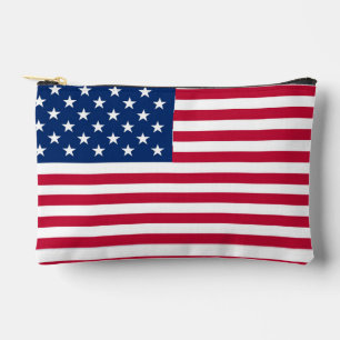 Pochette À Accessoires Dessin de fierté du drapeau américain USA