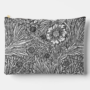 Pochette À Accessoires Dessin floral complexe en noir et blanc