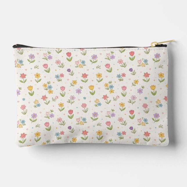 Pochette À Accessoires Dessine-moi une fleur (Verso)