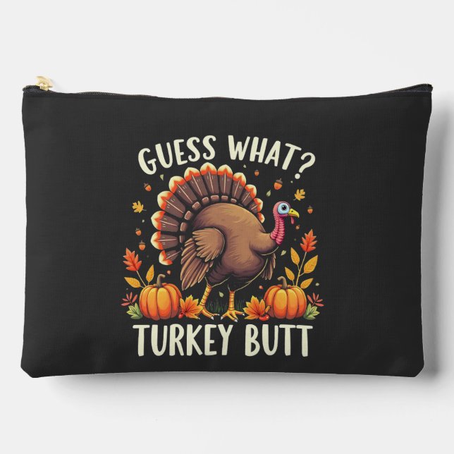 Pochette À Accessoires Devinez Quoi ? Turquie Mais Thanksgiving Drôle (Recto)