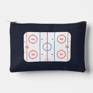 Pochette À Accessoires Diagramme de la patinoire de hockey sur fibre de c