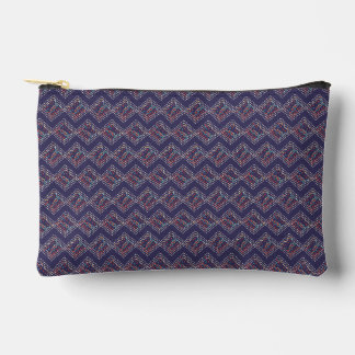 Pochette À Accessoires Diamants Brochés Indigo