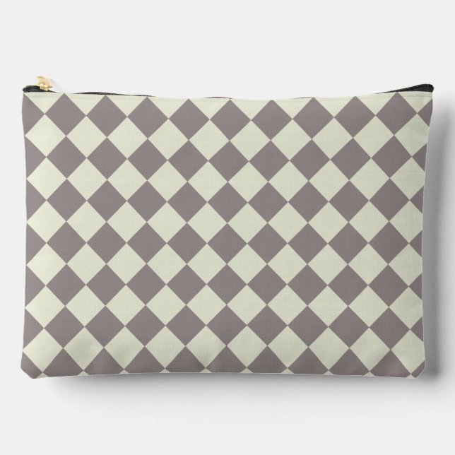 Pochette À Accessoires Diamants crèmes et gris (Recto)