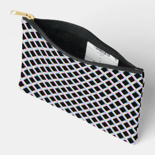 Pochette À Accessoires Diamants symétriques noirs avec cadres de dégradé