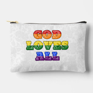 Pochette À Accessoires "Dieu aime tout le monde" Fierté chrétienne gay/LG