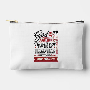 Pochette À Accessoires Dieu est Fidèle – 1 Corinthiens 10:13 Verset Bibli