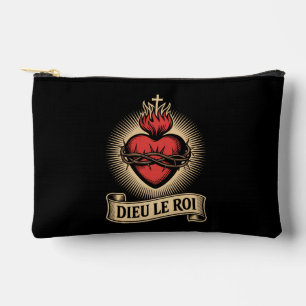 Pochette À Accessoires Dieu Le Roi Monarchiste Catholique Sacré-Cœur