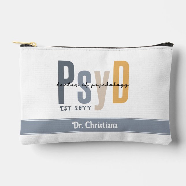Pochette À Accessoires Docteur en psychologie PsyD personnalisé (Recto)