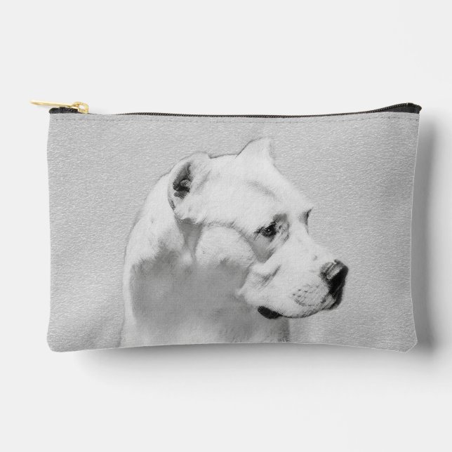 Pochette À Accessoires Dogo Argentino Peinture Mastiff Original Chien Art (Recto)