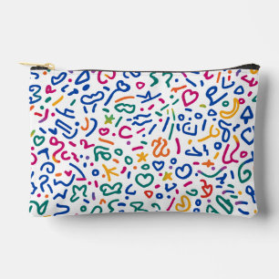 Pochette À Accessoires Doodle amusant coloré formes vibrantes