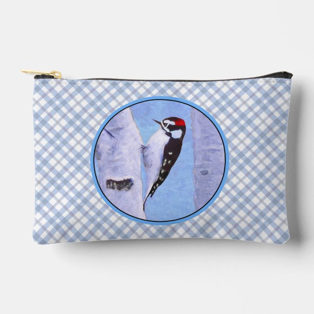 Pochette À Accessoires Downy Pic Aspen Peinture Oiseau Original (Recto)