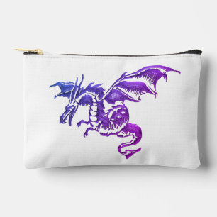 Pochette À Accessoires Dragon violet volant contre blanc