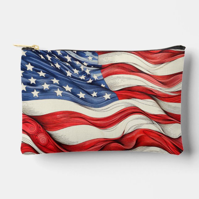 Pochette À Accessoires Drapeau américain des États-Unis (Recto)