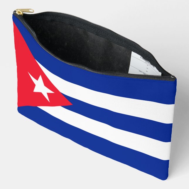 Pochette À Accessoires Drapeau Cuba (Ouvrir)