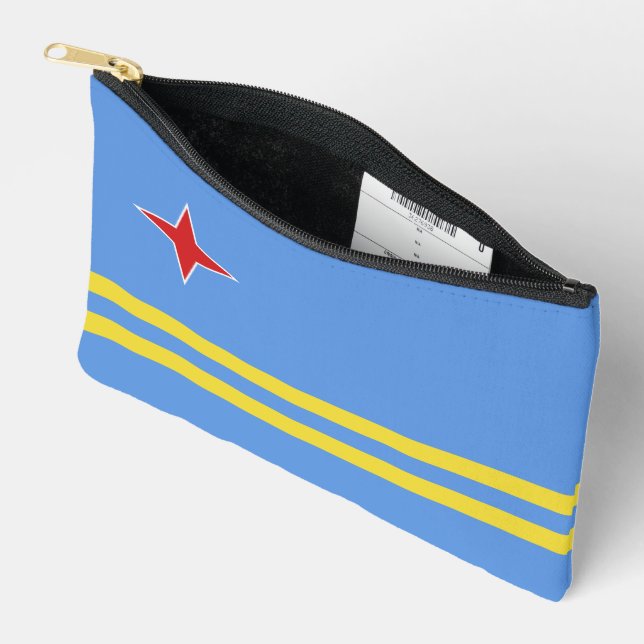 Pochette À Accessoires Drapeau d'Aruba (Ouvrir)
