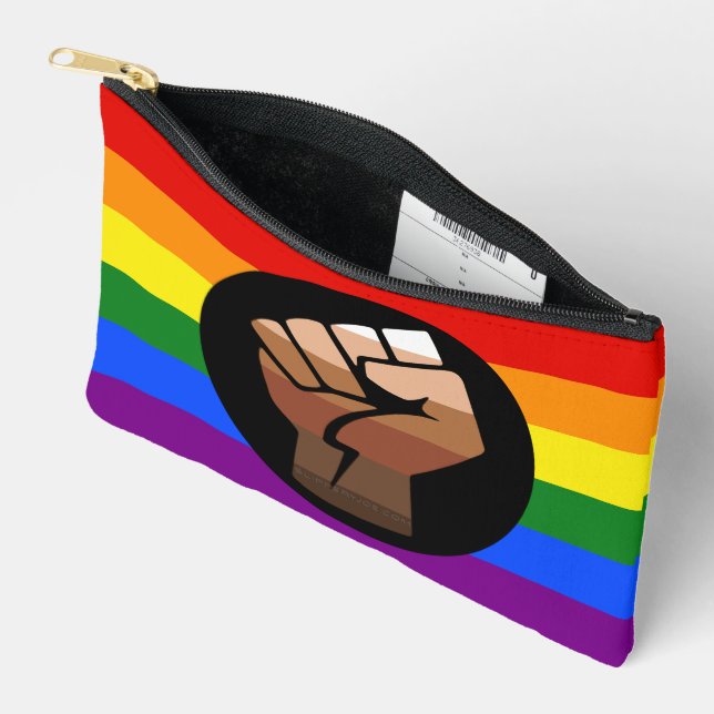 Pochette À Accessoires Drapeau de couleur des personnes queer de Slippery (Ouvrir)