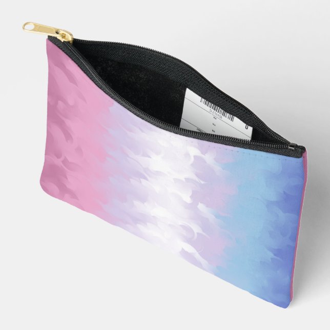 Pochette À Accessoires Drapeau de fierté bigenre abstrait fluffy pastel b (Ouvrir)