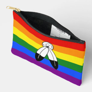 Pochette À Accessoires Drapeau de fierté bispirituel de SlipperyJoe's sym