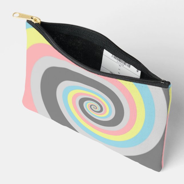 Pochette À Accessoires Drapeau de fierté Demiflux Spirale Abstraite Groov (Ouvrir)