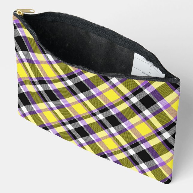 Pochette À Accessoires Drapeau de fierté éclectique boho non binaire à ca (Ouvrir)