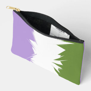 Pochette À Accessoires Drapeau de fierté Genderqueer abstrait ZigZag piqu