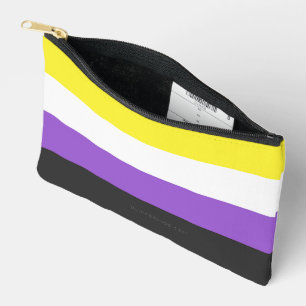 Pochette À Accessoires Drapeau de fierté non binaire de SlipperyJoe's jau