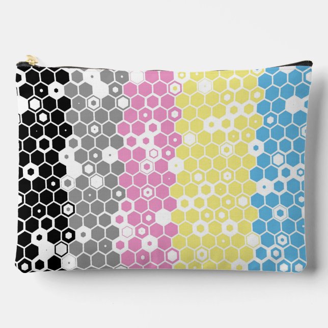 Pochette À Accessoires Drapeau de fierté polygender abstrait géométrique  (Recto)