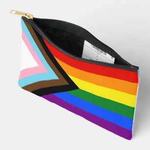 Pochette À Accessoires Drapeau de fierté Progress Pride de SlipperyJoe si