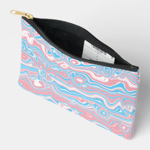 Pochette À Accessoires Drapeau de fierté trans Hippie Bohème Groovy Vague