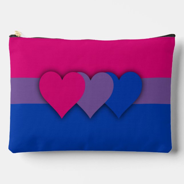 Pochette À Accessoires Drapeau de la bisexualité (Recto)