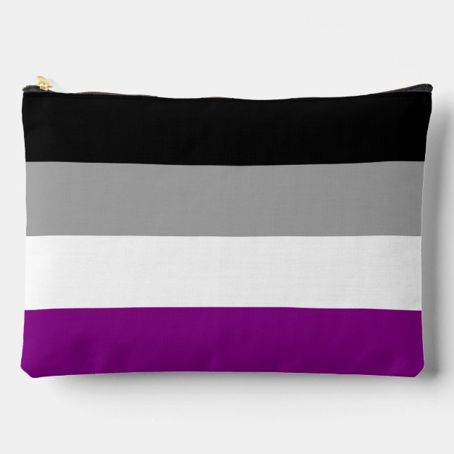 Pochette À Accessoires Drapeau de la fierté de l'asexualité (Recto)