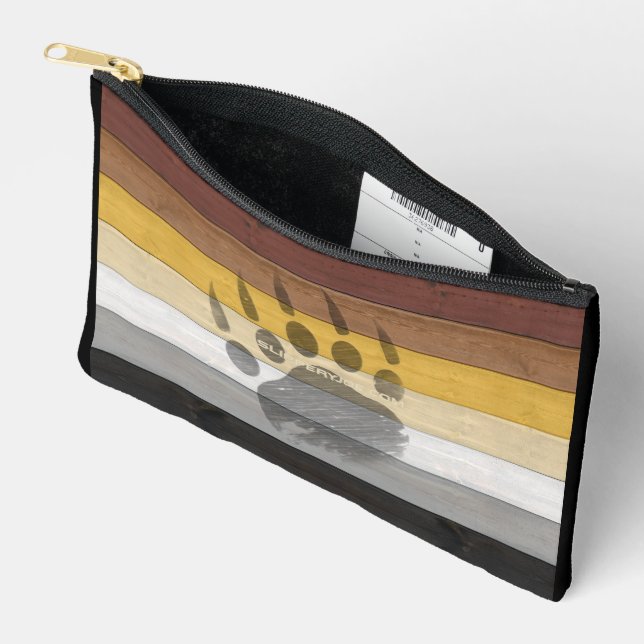 Pochette À Accessoires Drapeau de la fierté de l'ours de SlipperyJoe's te (Ouvrir)