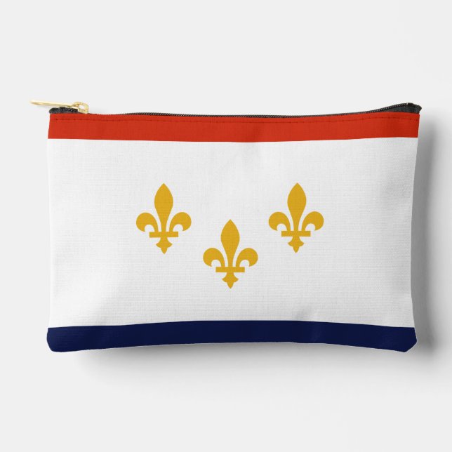 Pochette À Accessoires Drapeau de La Nouvelle-Orléans, Louisiane  (Recto)