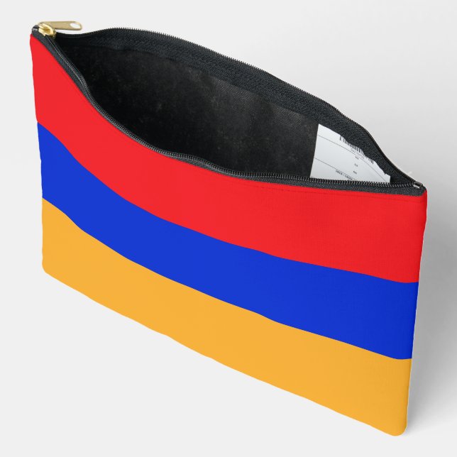 Pochette À Accessoires Drapeau de l'Arménie (Ouvrir)