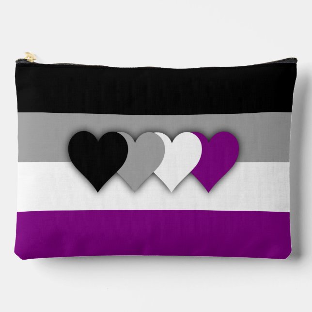 Pochette À Accessoires Drapeau de l'aséxualité (Recto)