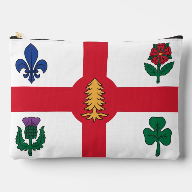 Pochette À Accessoires Drapeau de Montréal, Québec (Recto)
