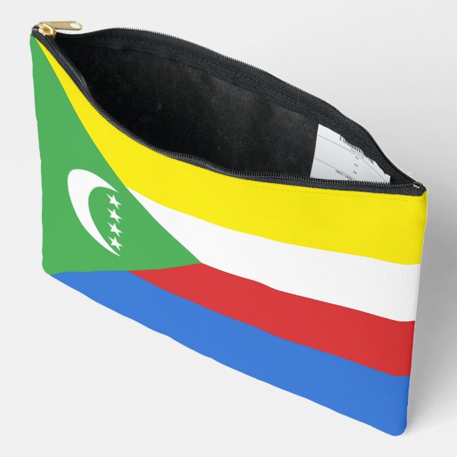 Pochette À Accessoires Drapeau des Comores (Ouvrir)