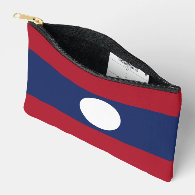 Pochette À Accessoires Drapeau du Laos (Ouvrir)