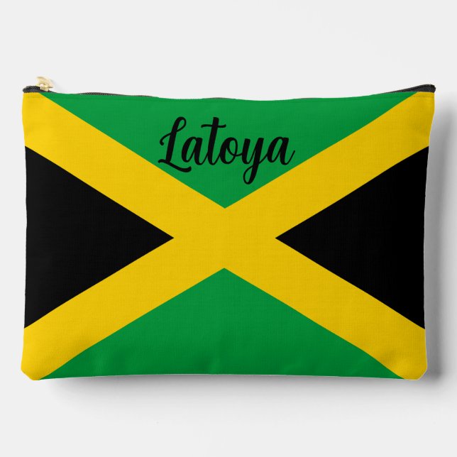 Pochette À Accessoires Drapeau jamaïcain Personnalisé (Recto)