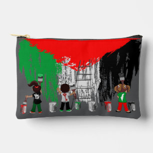 Pochette À Accessoires Drapeau palestinien peint par des enfants de Gaza