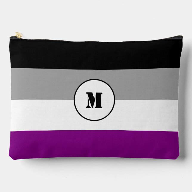 Pochette À Accessoires Drapeau personnalisé d'asexualité (Recto)