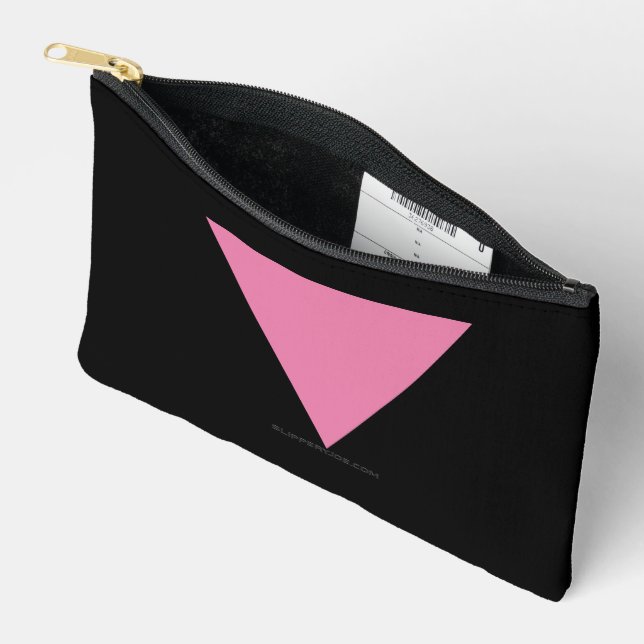 Pochette À Accessoires Drapeau triangle rose de SlipperyJoe's symbole ros (Ouvrir)