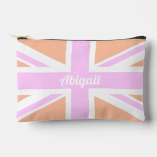 Pochette À Accessoires Drapeau Union Jack / UK en rose et orange fille
