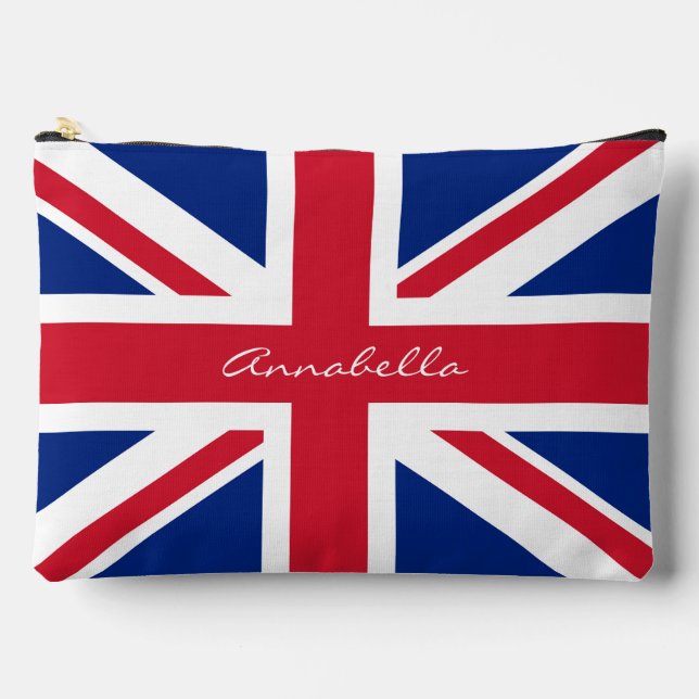 Pochette À Accessoires Drapeau Union Jack UK Personnalisé (facultatif) (Recto)