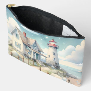 Pochette À Accessoires Dreamy Pastel Lighthouse by the Sea