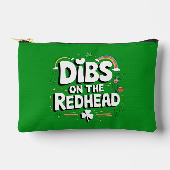 Pochette À Accessoires Droit sur la rousse drôle de la Saint-Patrick (Recto)