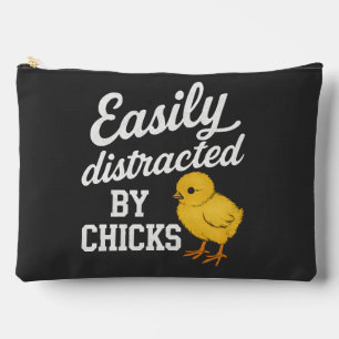 Pochette À Accessoires Drôle "Facilement Distrait Par Les Poules" Humo Sa