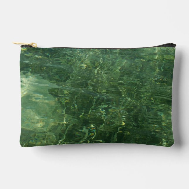 Pochette À Accessoires Eau au-dessus de l'herbe marine II (bleu et vert)  (Recto)